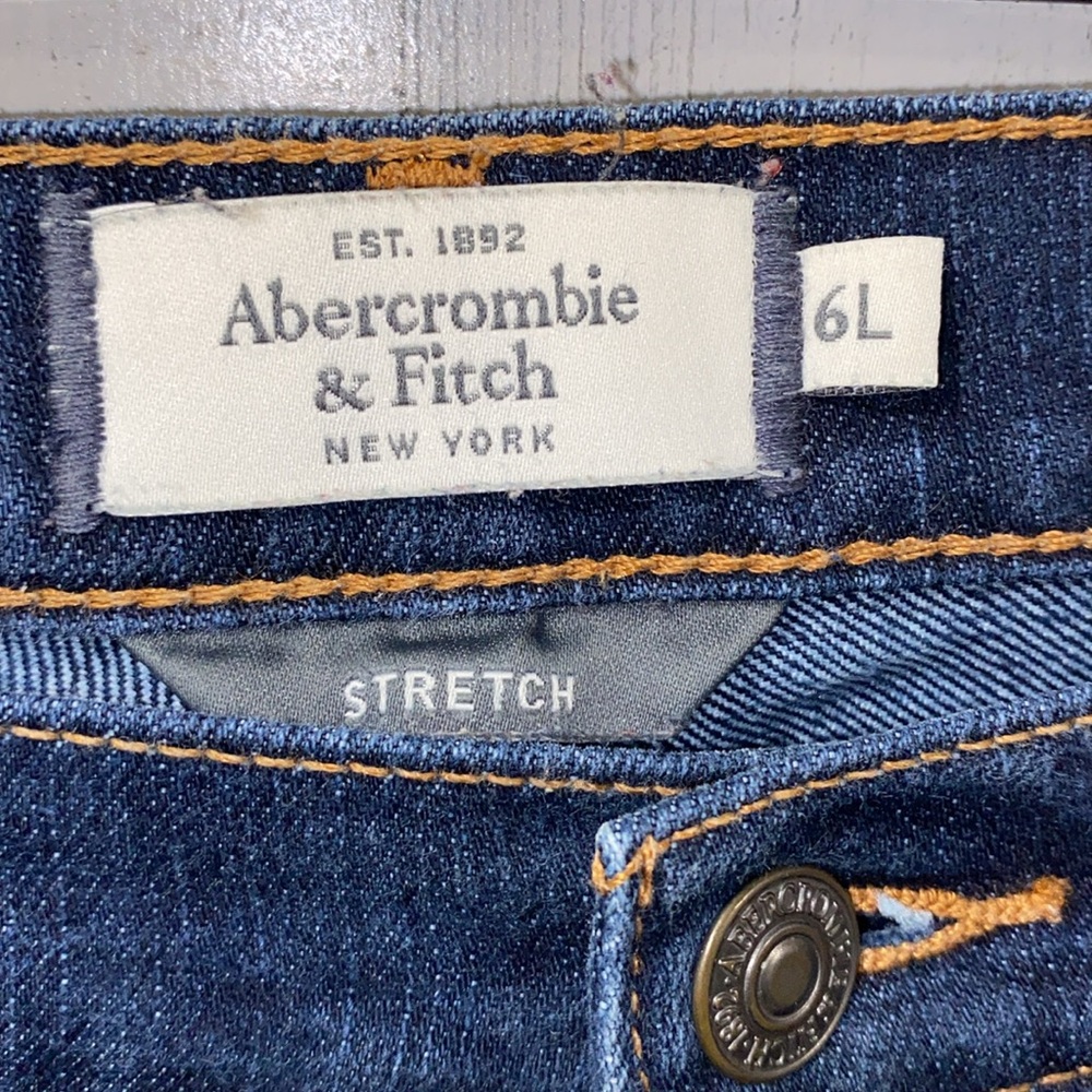 0704 Abercrombie & Fitch Blue Skinny Jeans Classic Style - Picture 2 of 3